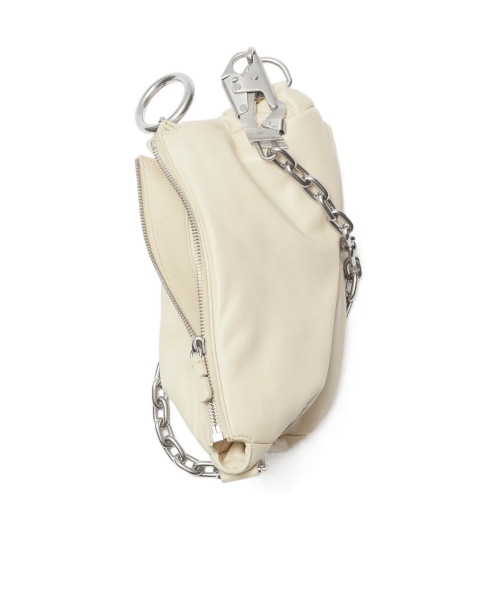 Burberry Knight Small Leather Shoulder Bag In White