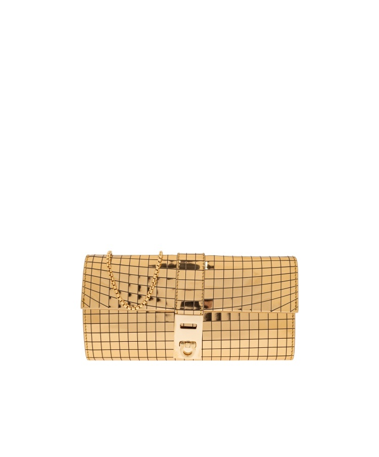 Ferragamo Chain Wallet In Nude