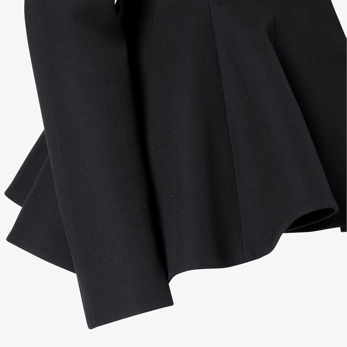 Fendi Grain-de-poudre Wool Jacket In Black