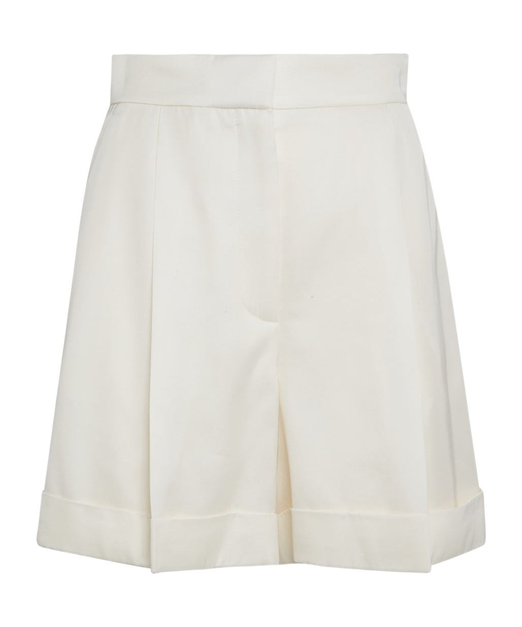 Alexander Mcqueen Pressed-crease High-waist Shorts In White