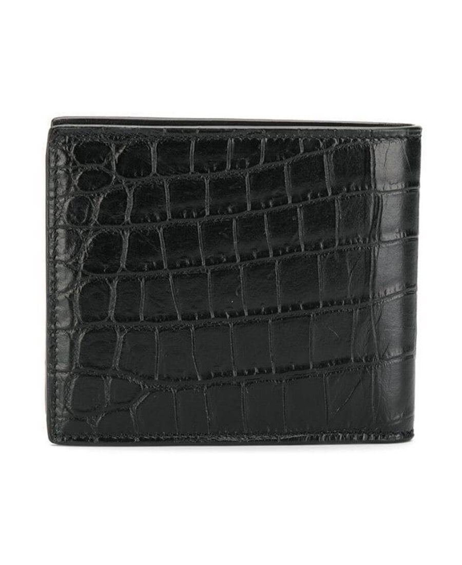 Saint Laurent Monogram Embossed Bi-fold Wallet In Nude