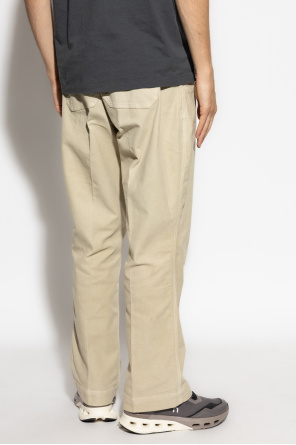 Officine Generale Belt Loops Slacks In Brown