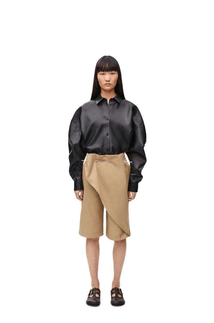 Shop Loewe Shirt In Nappa Lambskin In Black