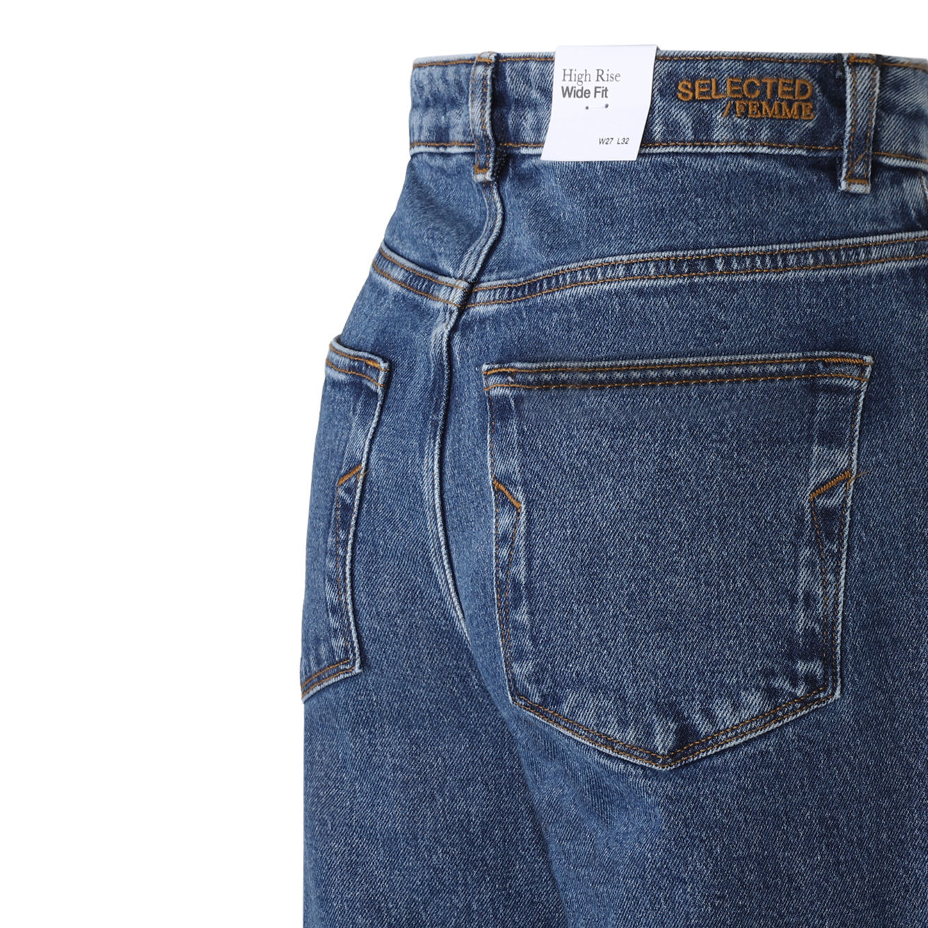 Selected Denim Trousers With Belt Loops