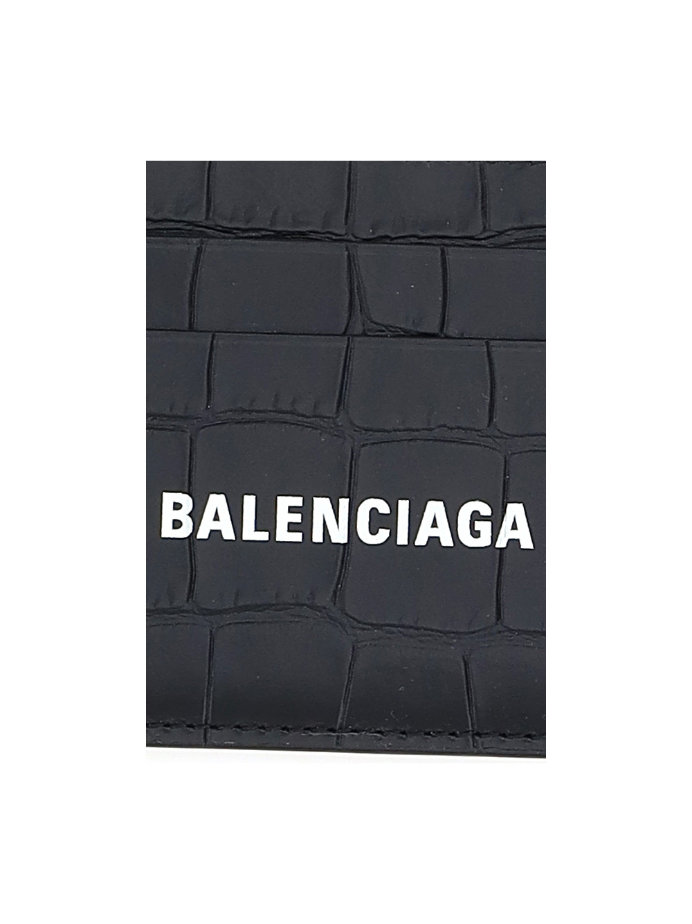 Balenciaga Cash Logo Cardholder In Black