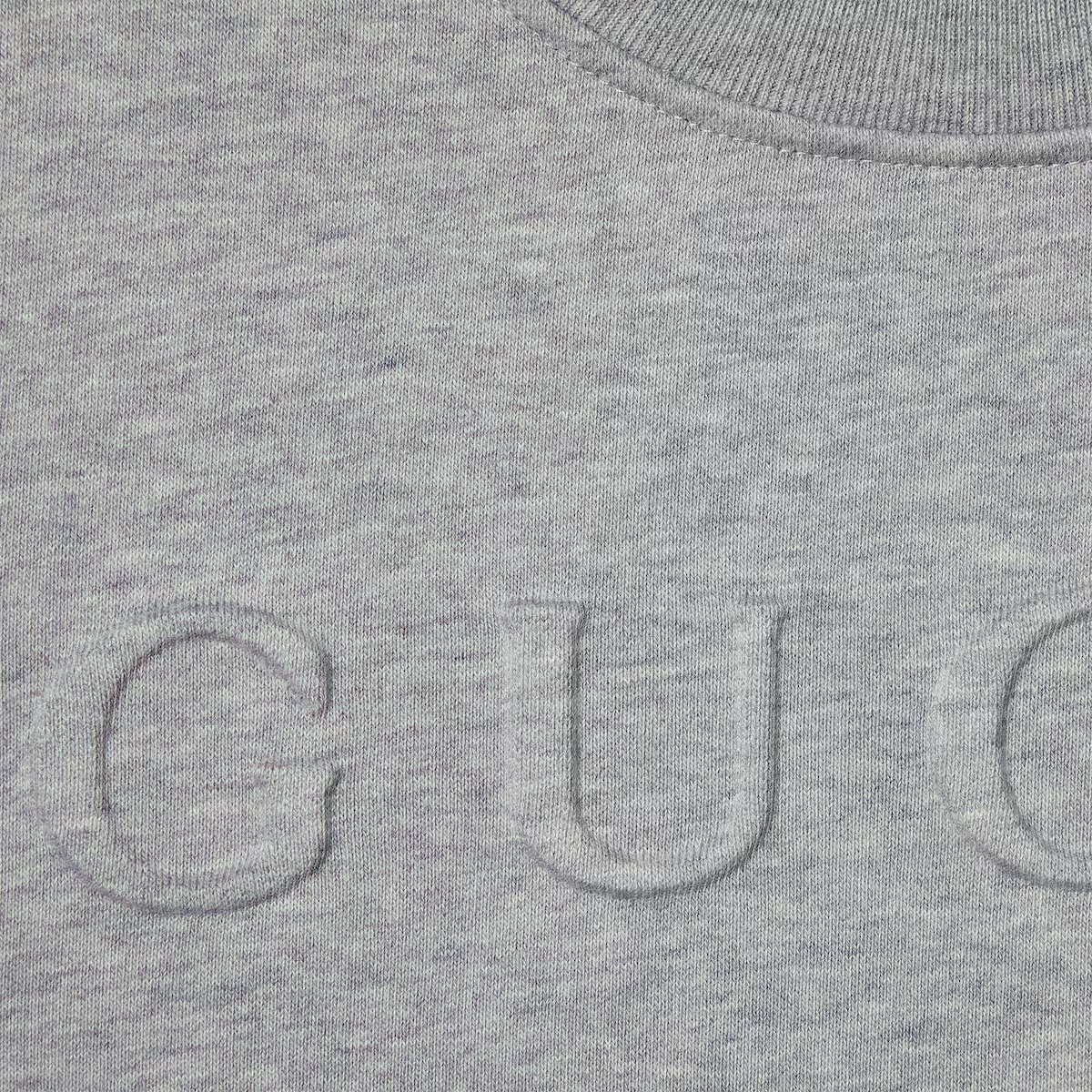 Shop Gucci Cotton Jersey Embossed Sweatshirt In Gray
