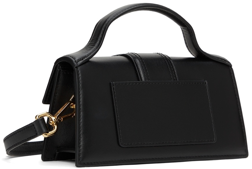 Jacquemus Le Bambino Small Leather Shoulder Bag In Black