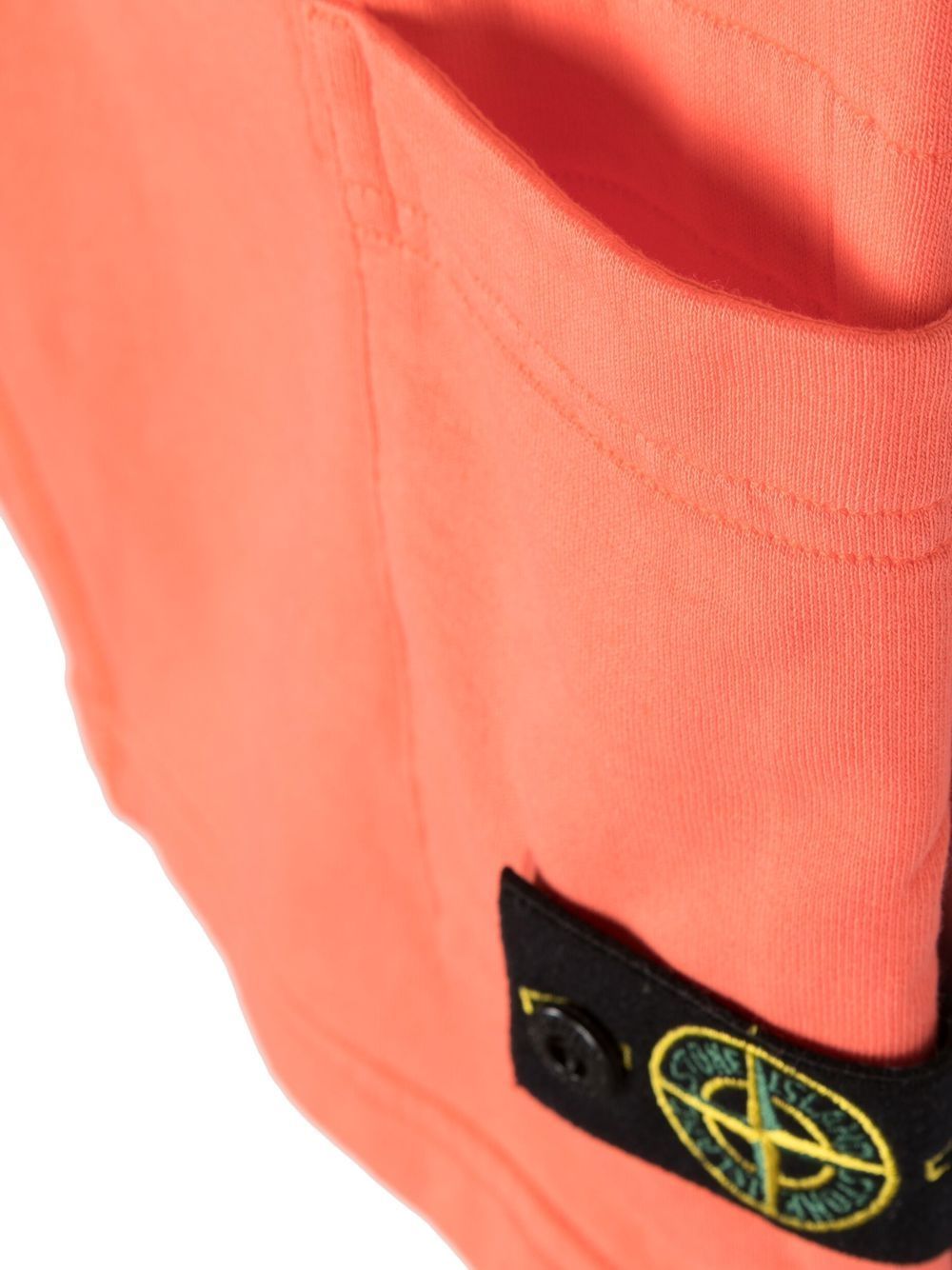 Stone Island Logo-patch Track Shorts In Red
