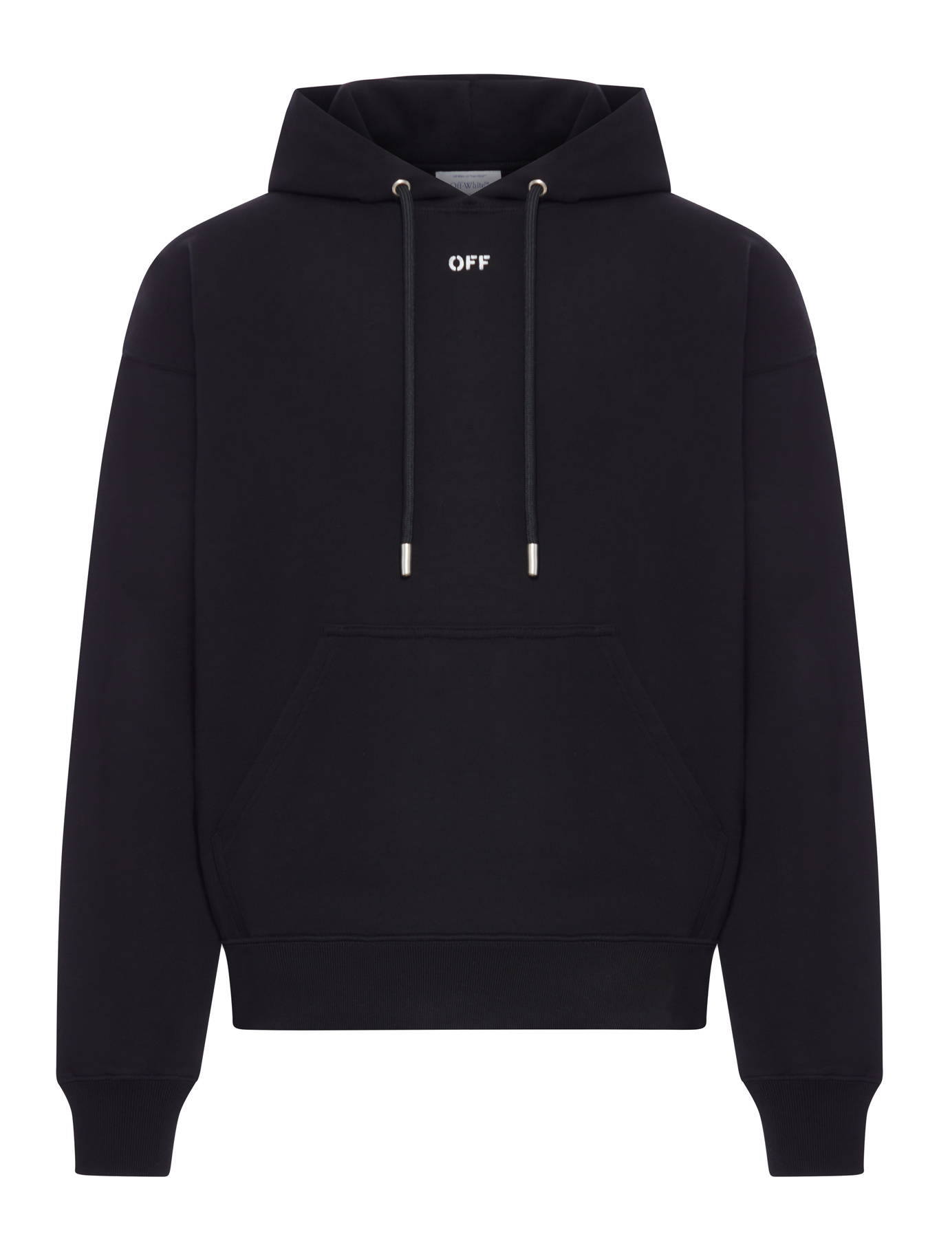 Off-white Hooded Sweatshirt Featuring Graphic Print In Black
