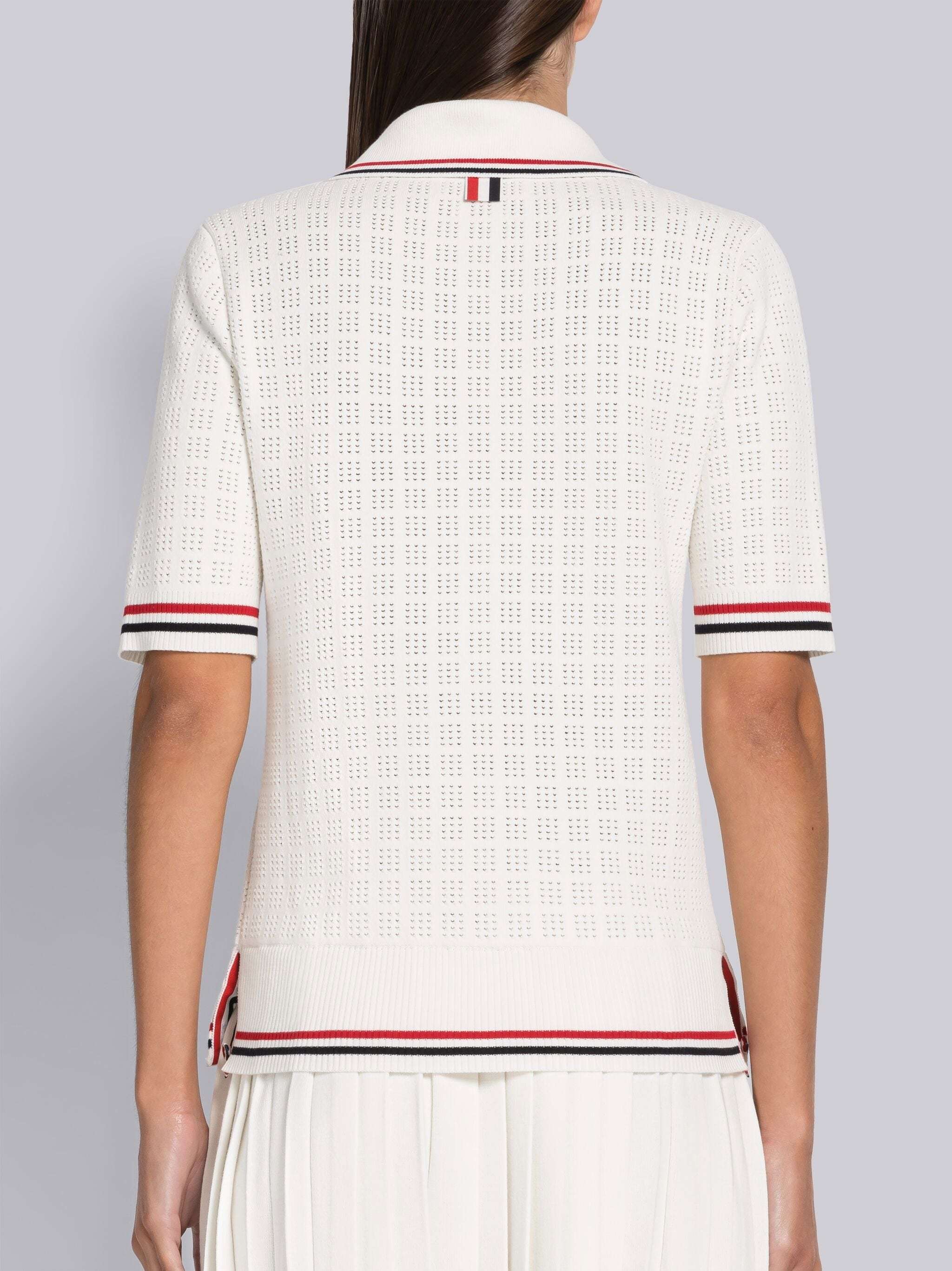 Thom Browne Rwb Polo In White