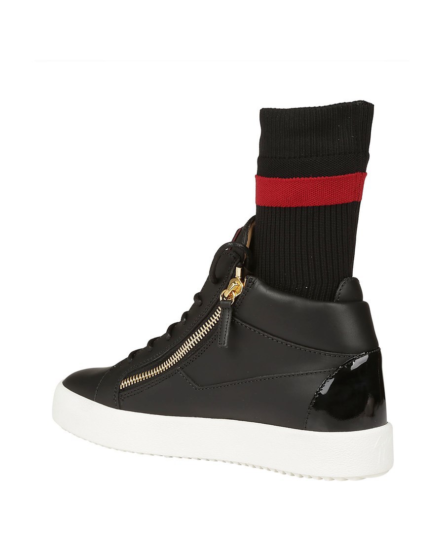 Giuseppe Zanotti Black Lace-up Casual Sneakers In Black