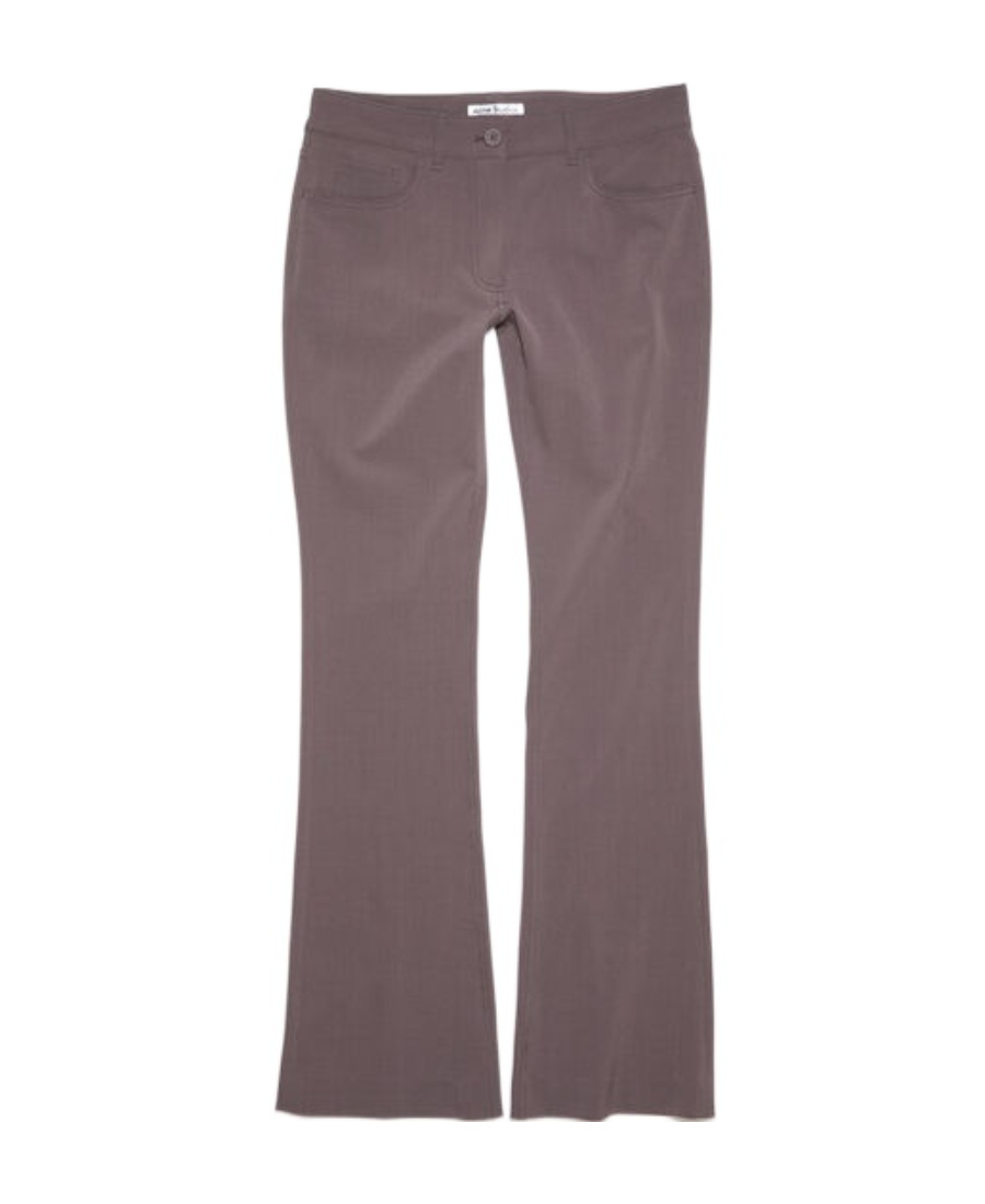 Acne Studios Low-rise Flared Trousers In Gray