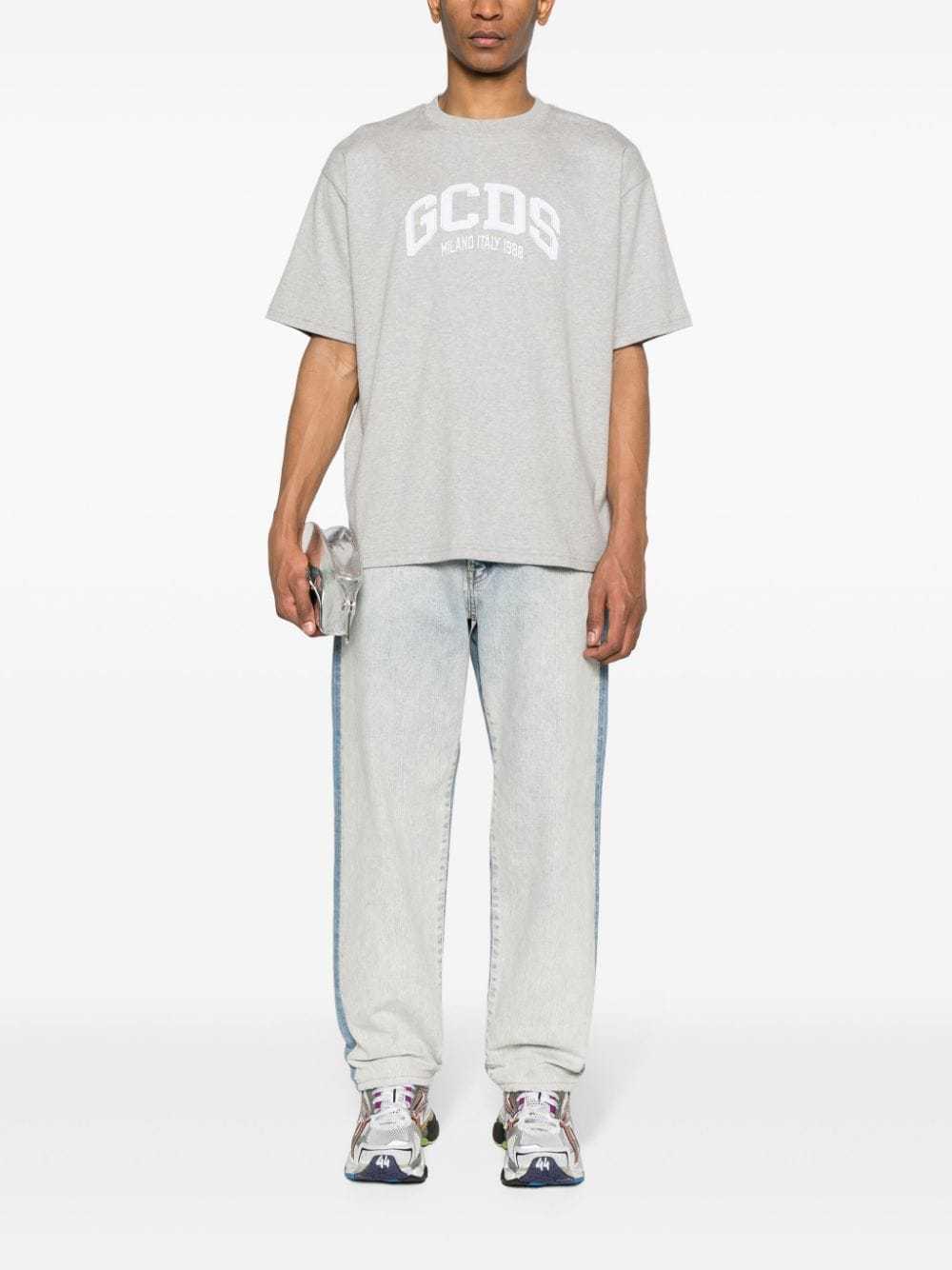 Gcds Man T-shirt Grey Size Xl Cotton In Gray
