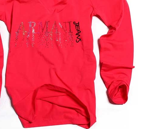 Shop Armani Jeans Logo Details T-shirt In Red