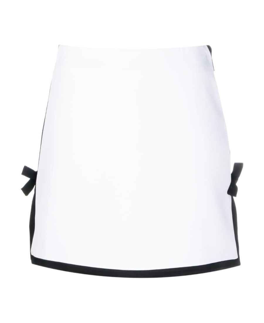 Msgm Slit Skirt In White