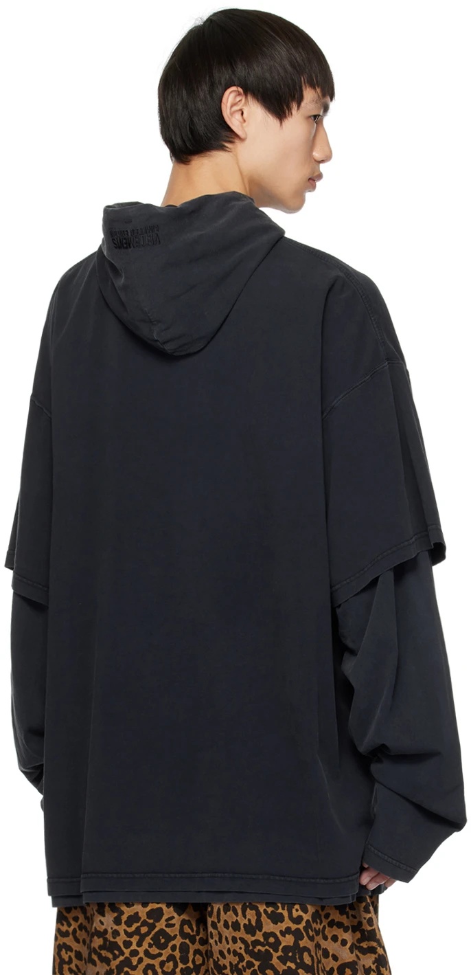 Vetements 'make Earth Cool Again' Hooded Sweater In Black