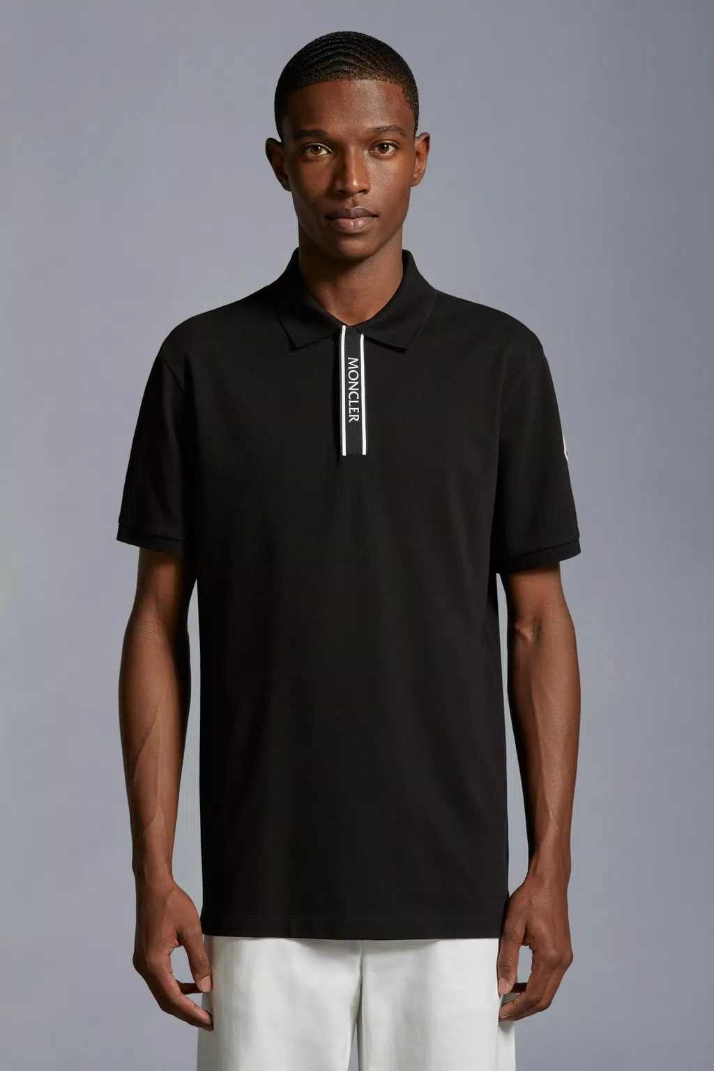 MONCLER LOGO MOTIF POLO SHIRT