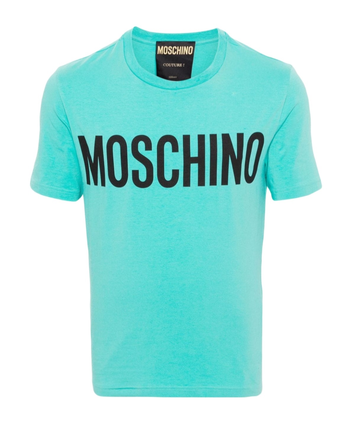 Moschino Crew Neck Short Sleeves Straight Hem In Green