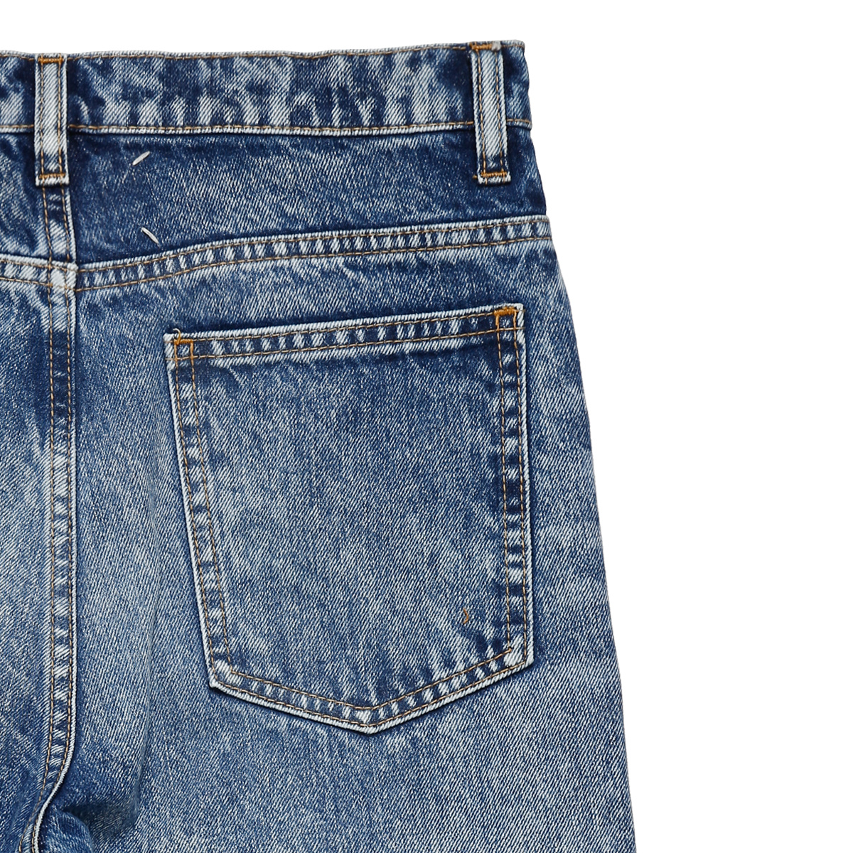 Maison Margiela Mid-rise Distressed Jeans In Blue