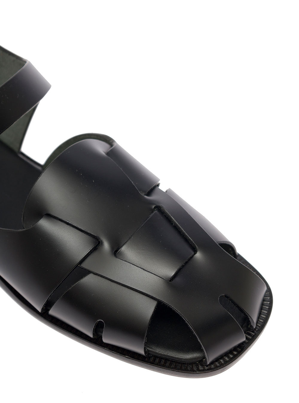 HEREU HEREU OPEN-TOE FALT SANDALS