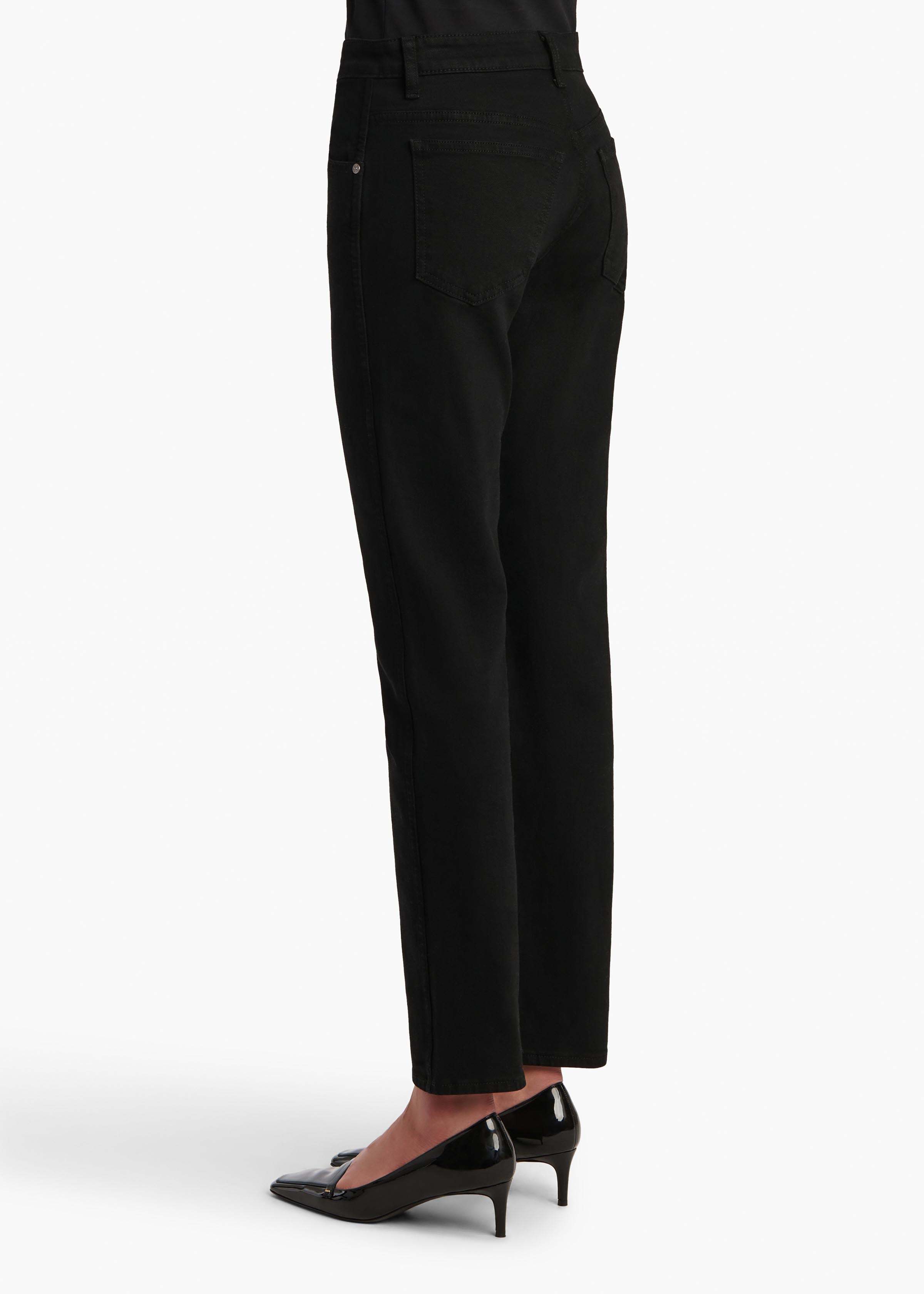 Khaite Denim Trousers With Belt Loops In Black