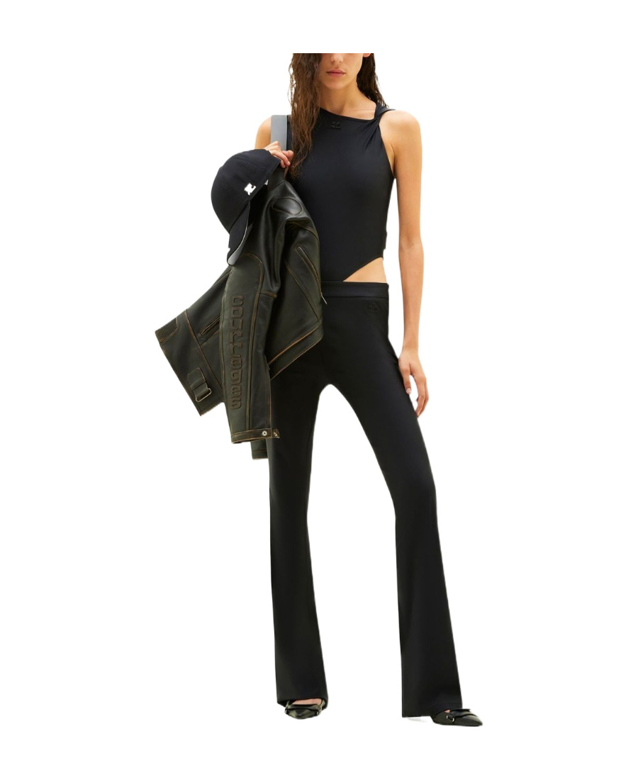 Courrèges Logo Patch Jumpsuit In Black