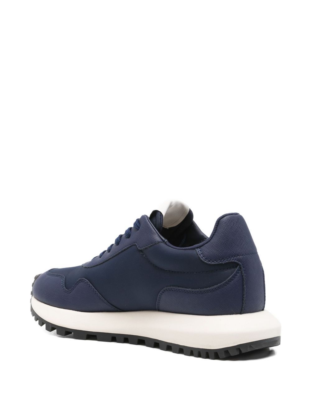 Emporio Armani Logo-plaque Trainers In Blue