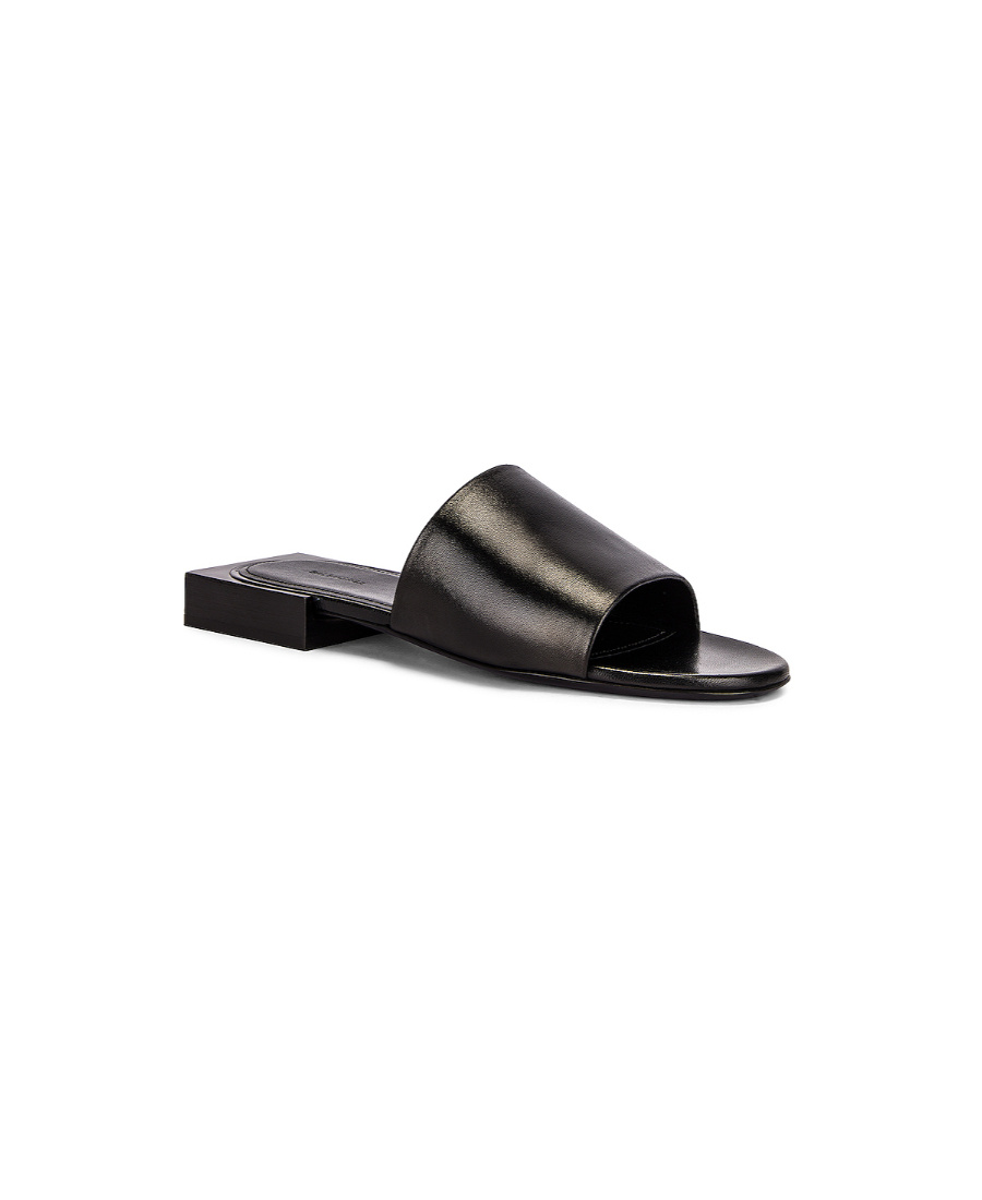 Balenciaga Logo Sandals In Black