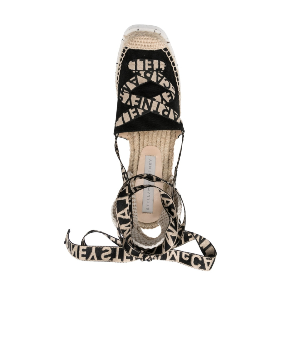 Stella Mccartney Gaia Wedge Sandals In Neutral