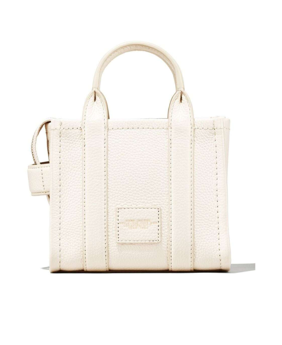 Marc Jacobs The Leather Medium Tote Bag In White