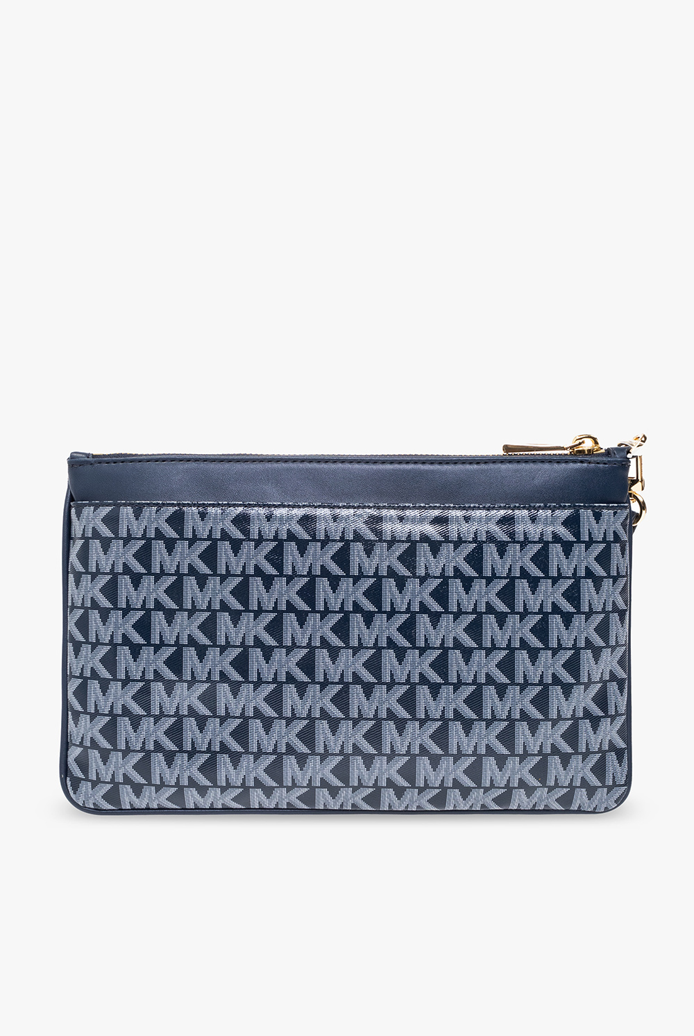 Michael Michael Kors Jet Set Charm Logo-plaque Wristlet In Black