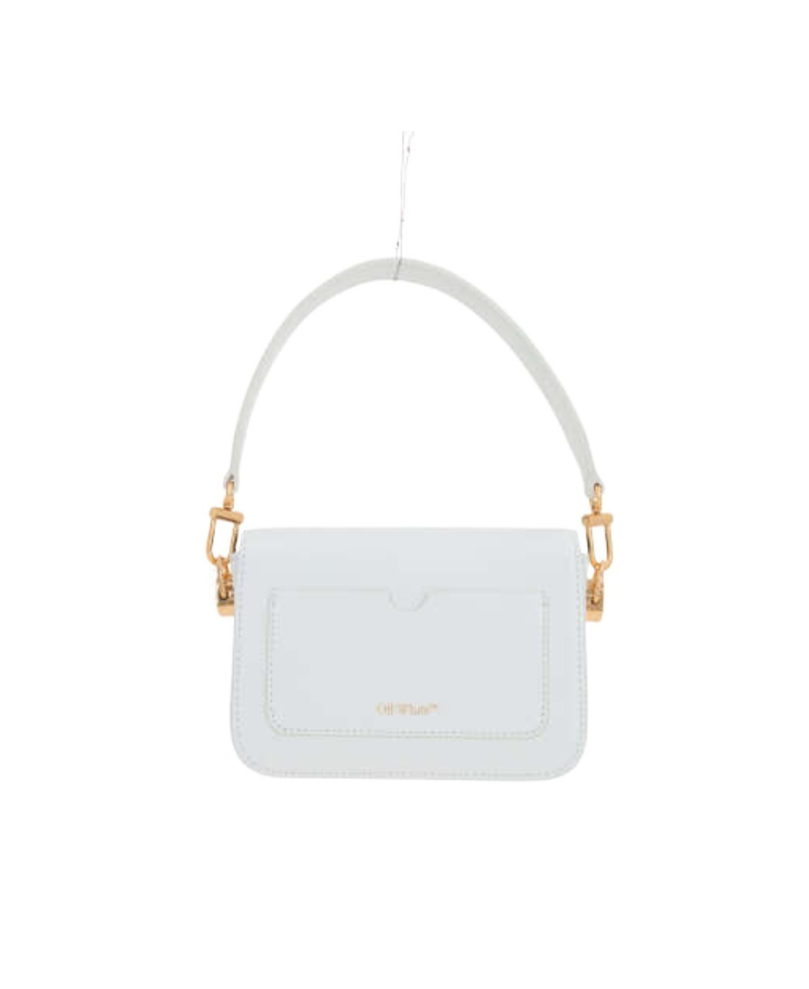 Off-white Off White Binder Small Leather Shoulder Bag In White
