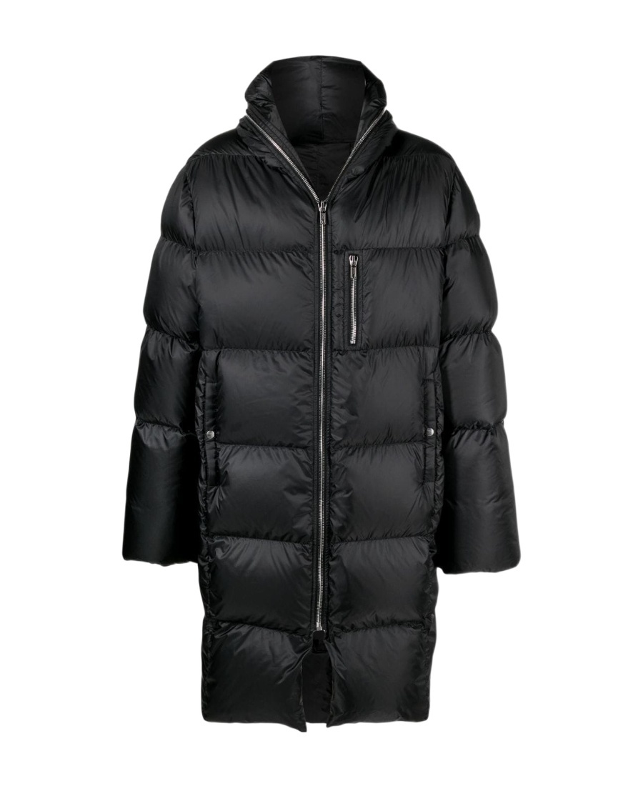Moncler X Rick Owens Gimp Logo-patch Padded Coat In Black