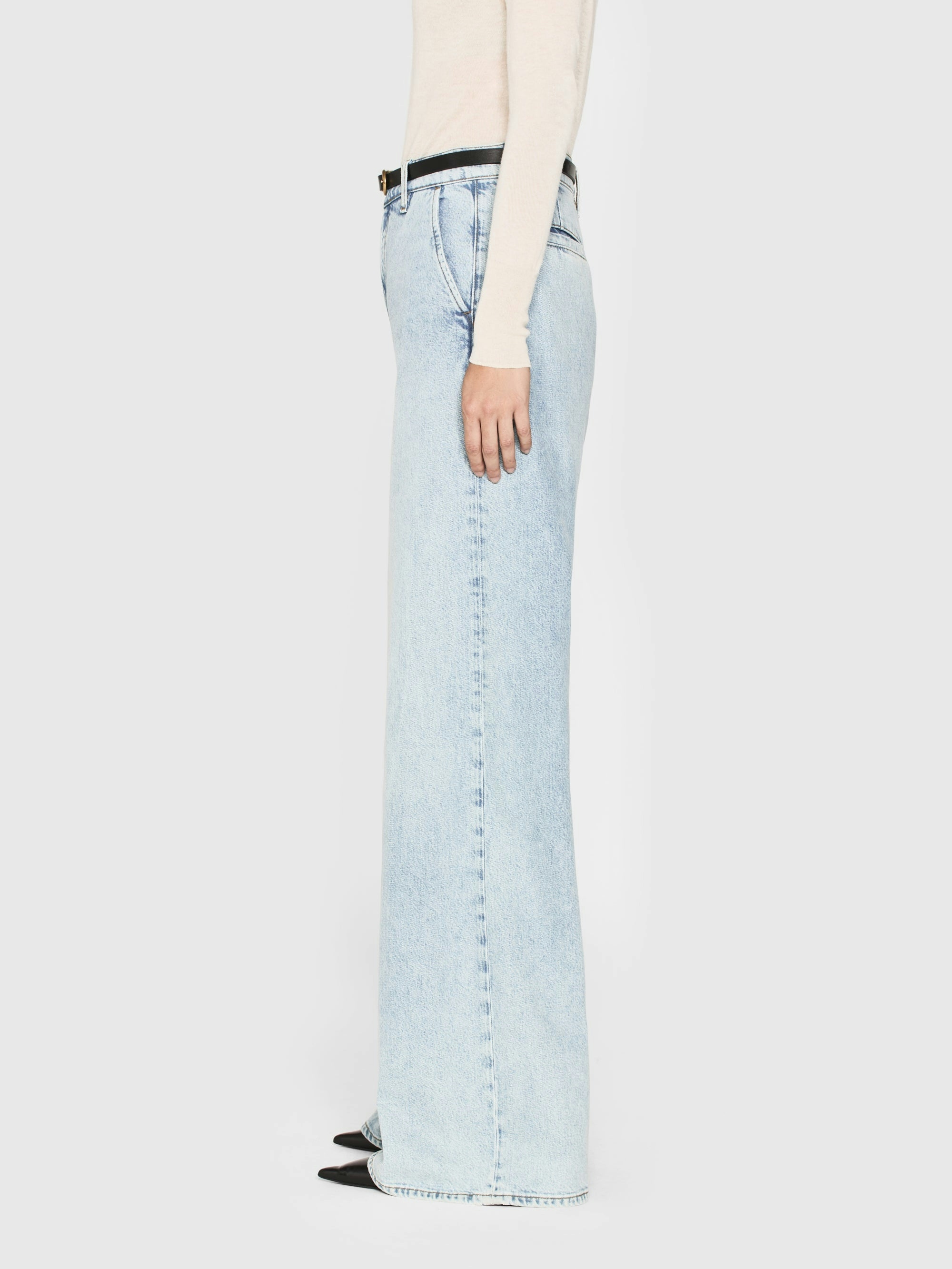 Frame Wide-leg Jeans In Blue