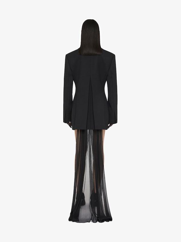 Givenchy Pleated Single-breasted Wool Blazer In Black