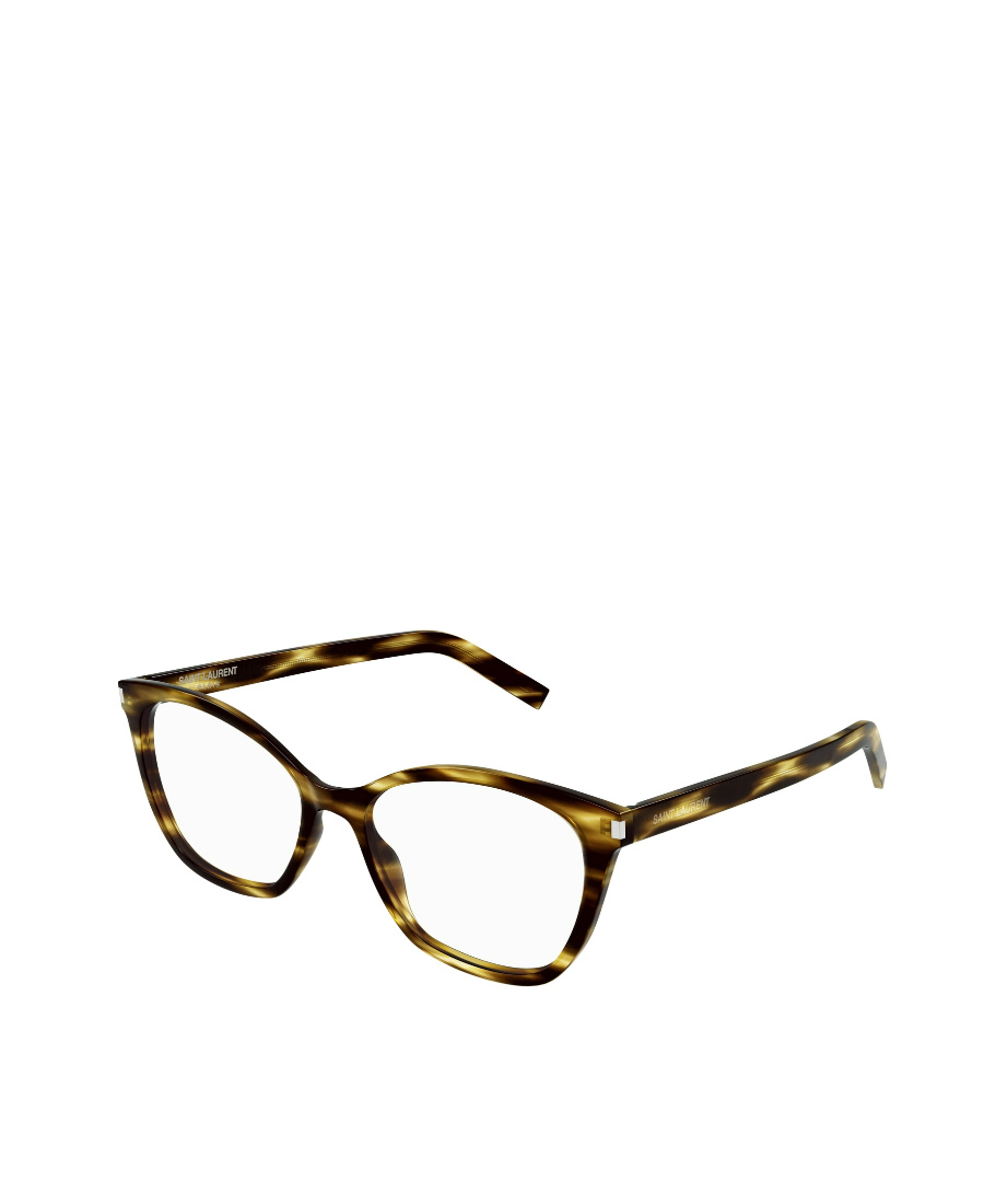 Saint Laurent Sl 282 Slim Cat-eye Frame Glasses In White
