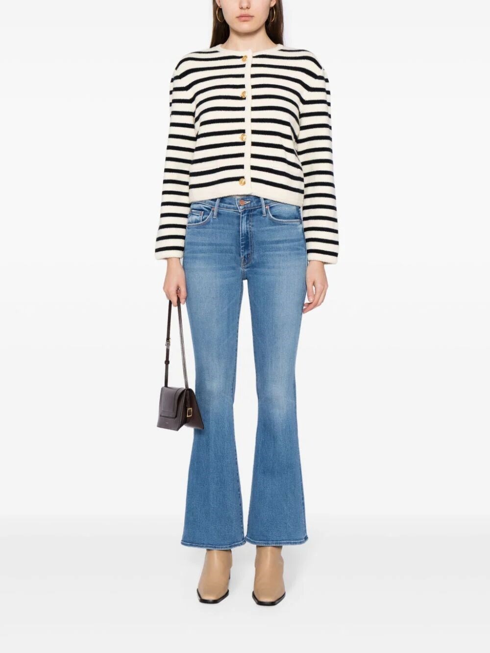 Mother The Insider Crop Step Fray Jeans Not Rough Enough In Blue