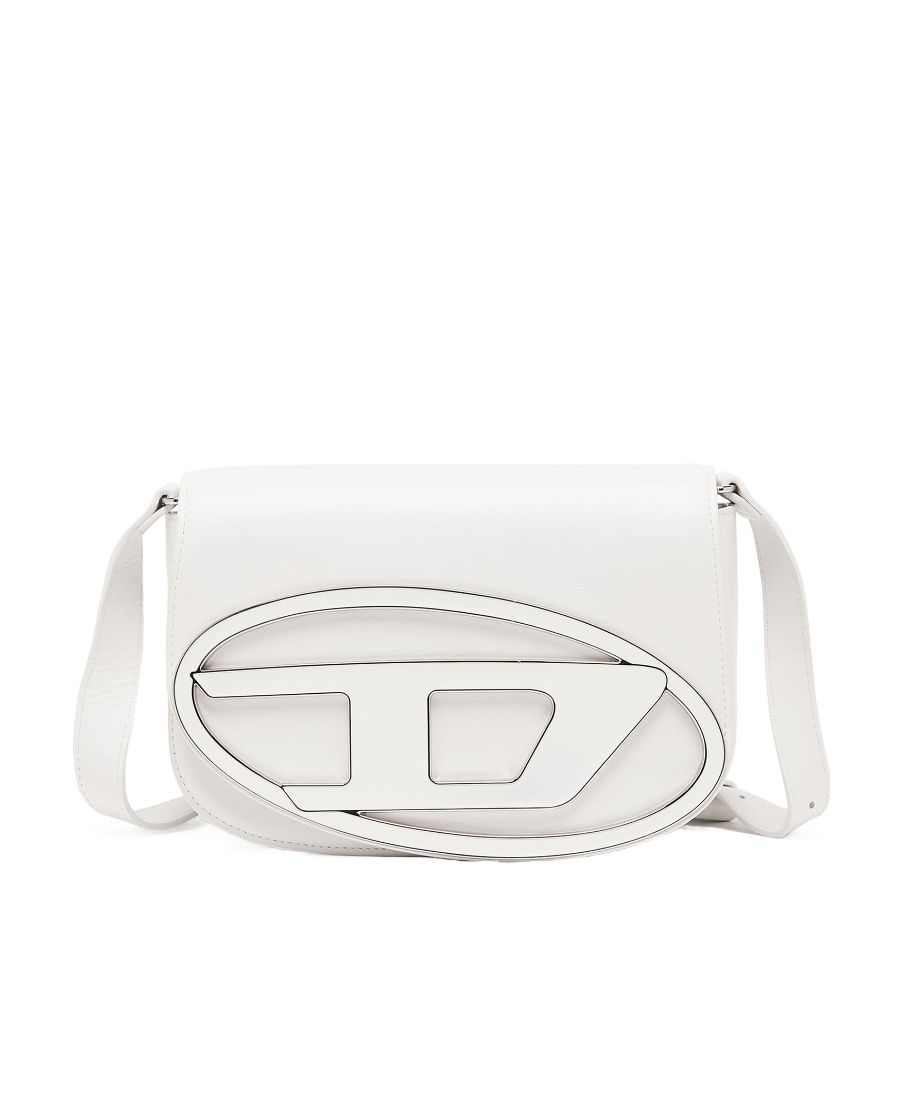 Diesel Medium 1dr Leather Shoulder Bag In White