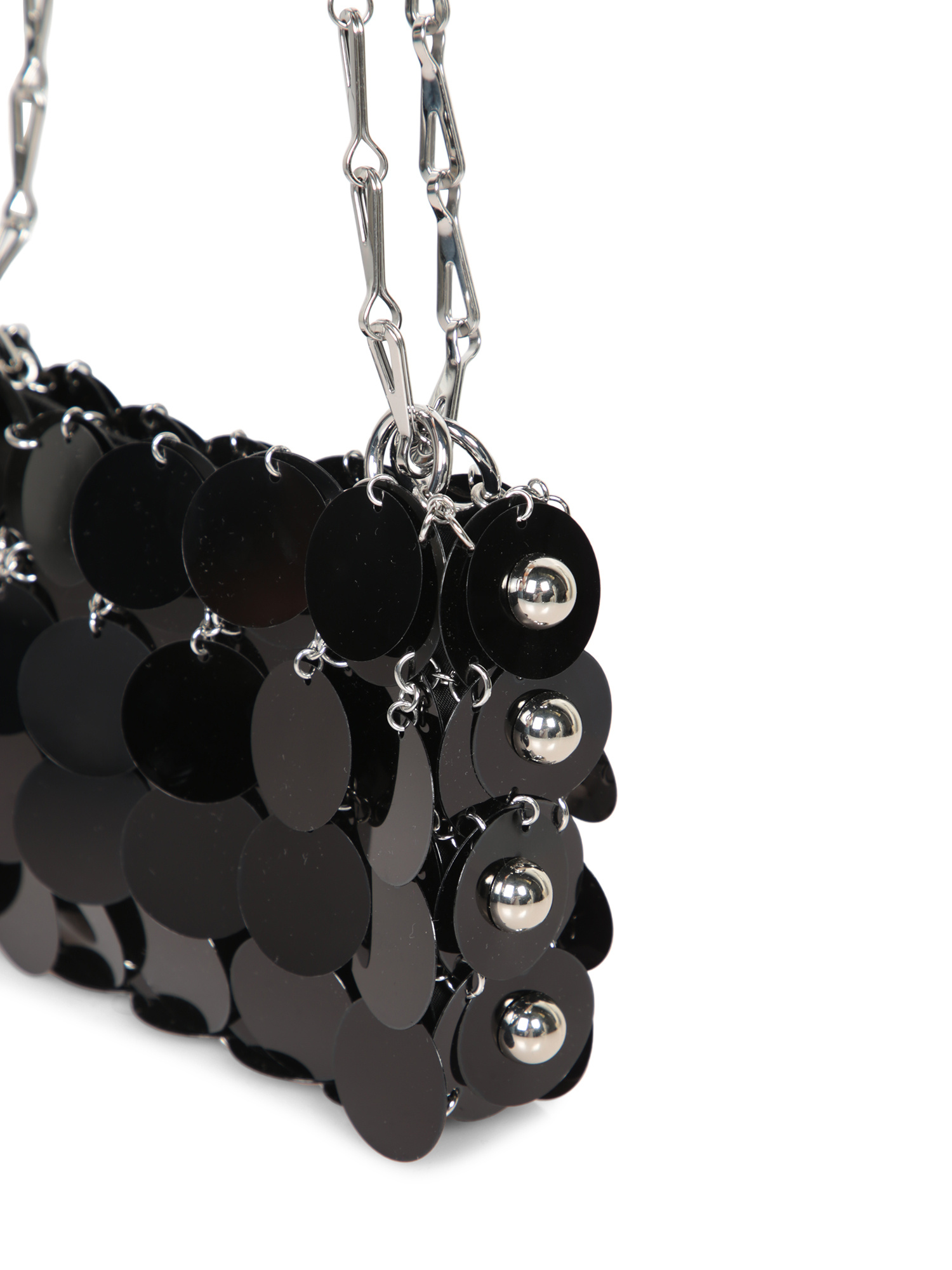 Rabanne Sparkle Shoulder Bag In Black