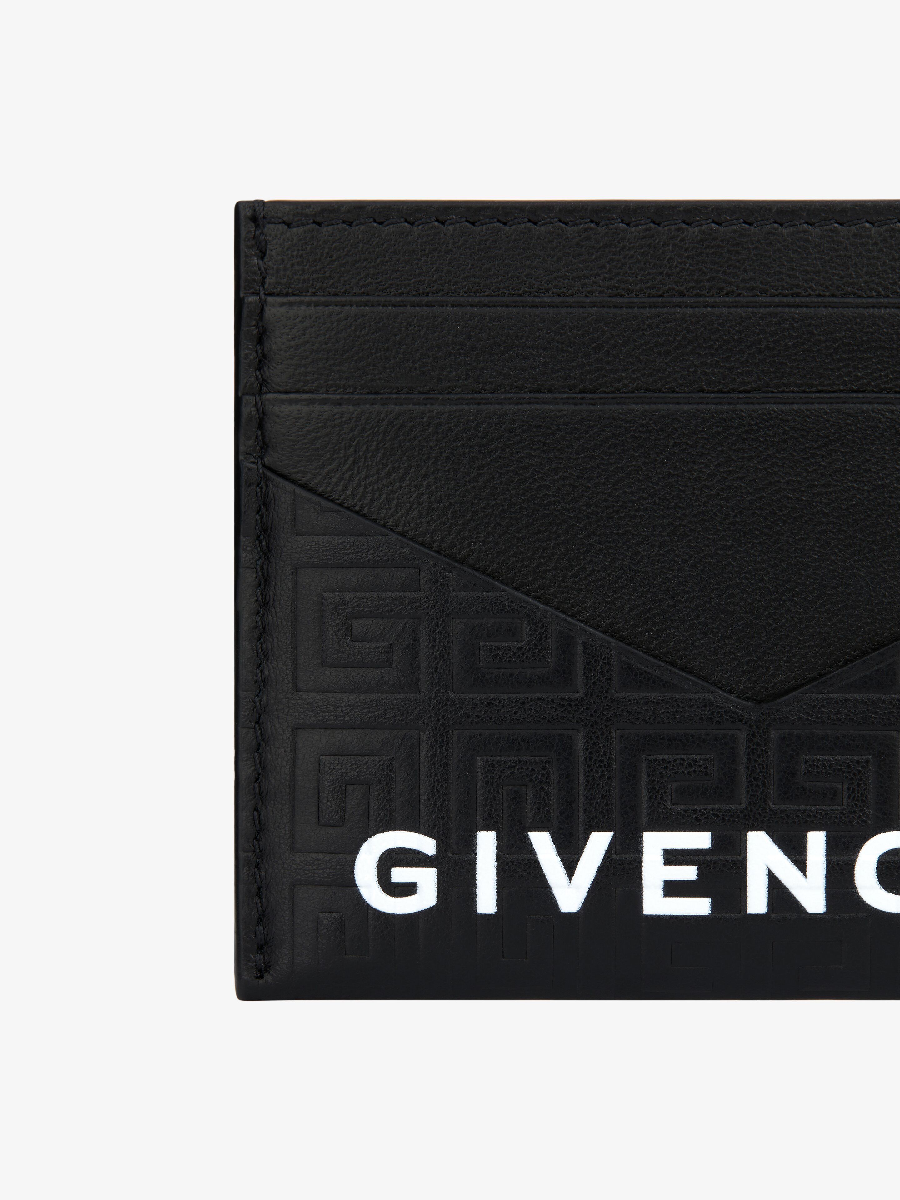 Givenchy 4g Logo Print Cardholder In Black