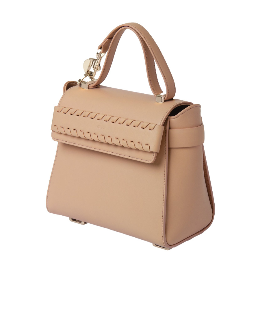 Chloé Nacha Small Shoulder Bag In Nude