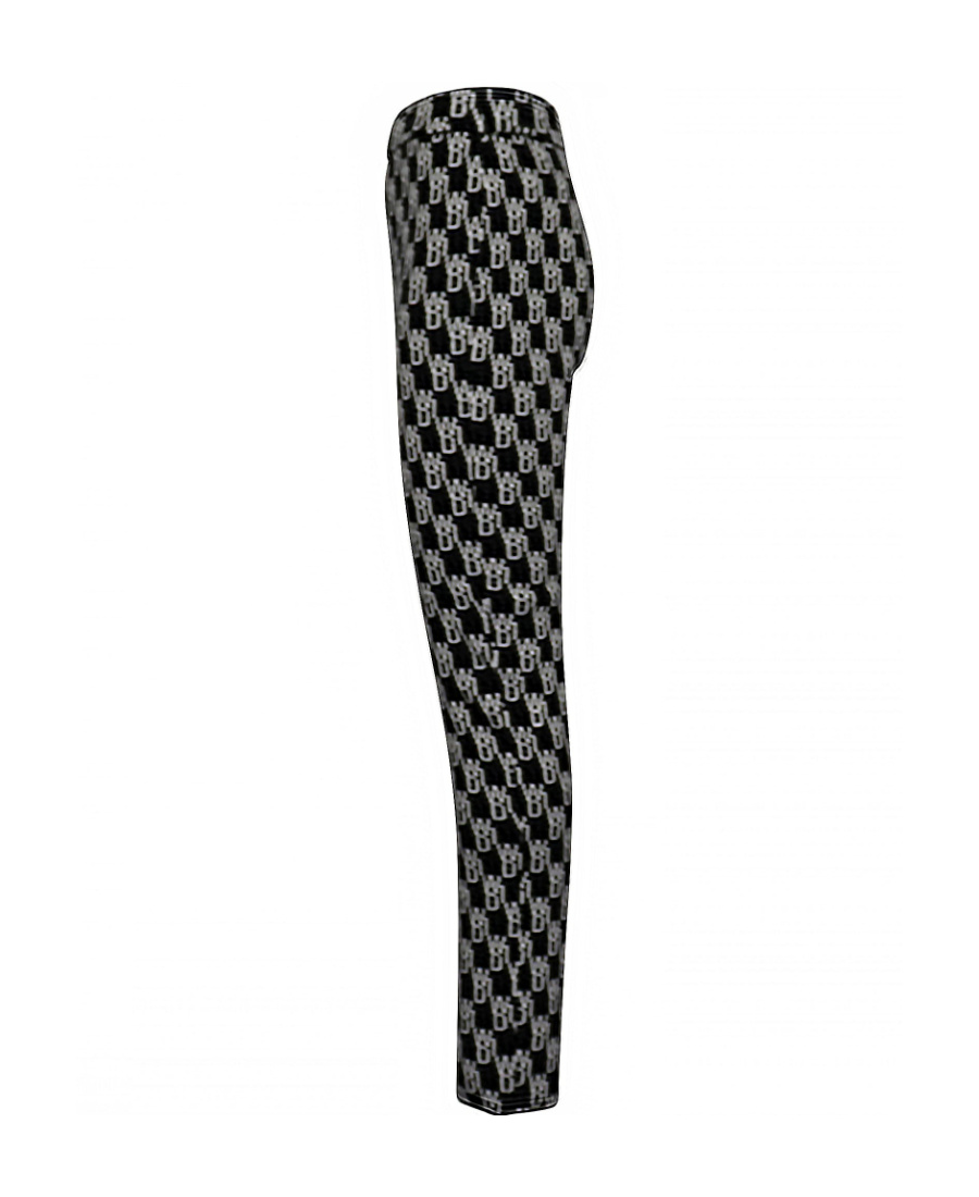 We11 Done Monogram Knitted Trousers In Black