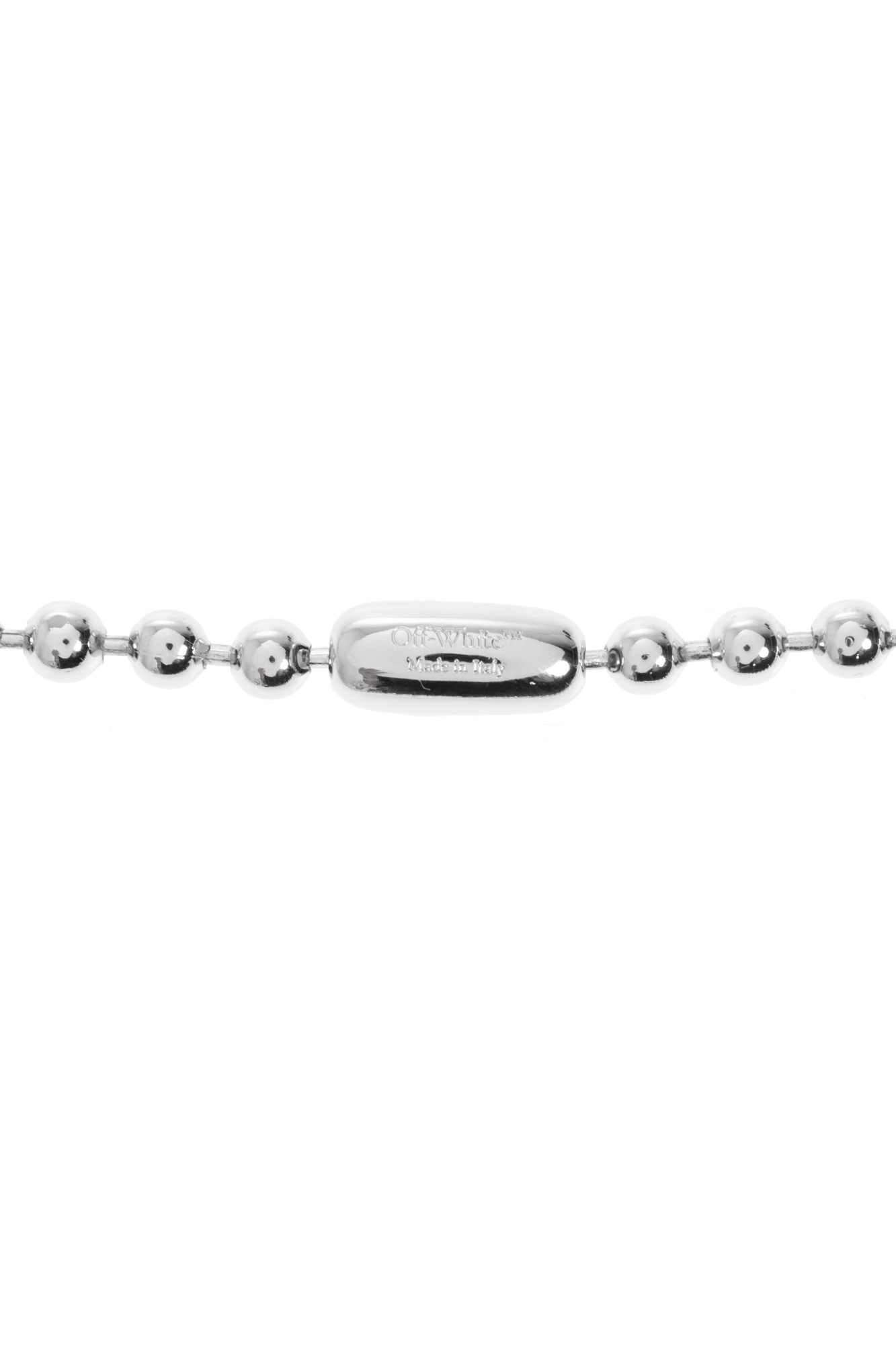 Off-white Arrows-motif Ball-chain Necklace In Metallic