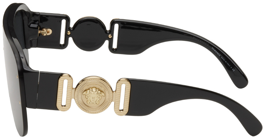 Versace Logo Sunglasses In Gray
