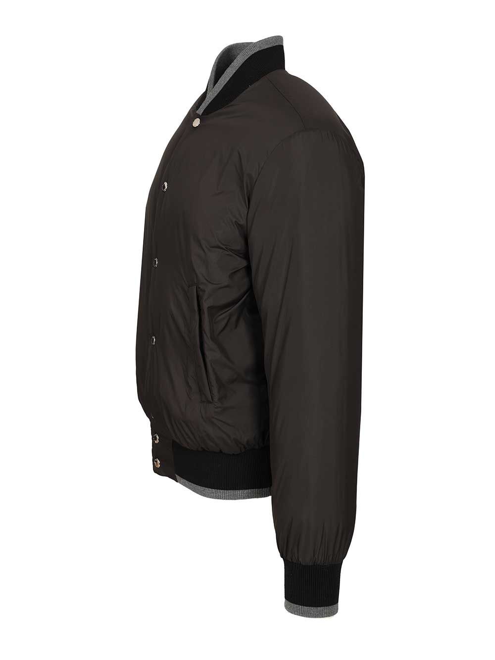 Dolce & Gabbana Reversible Flannel Outerwear Bomber Jackets Grey In Gray
