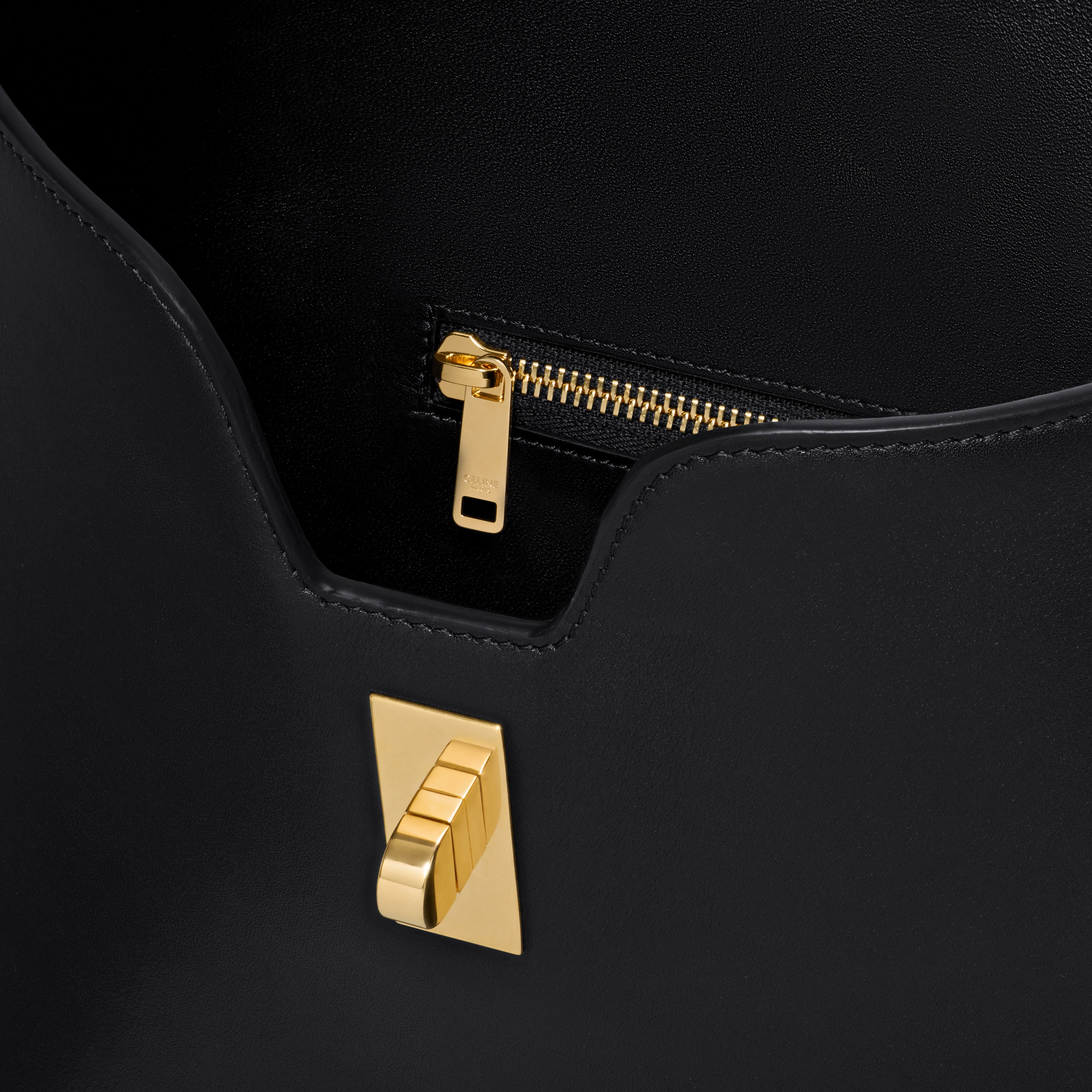Celine Medium Spin-lock Shoulder Bag In Black