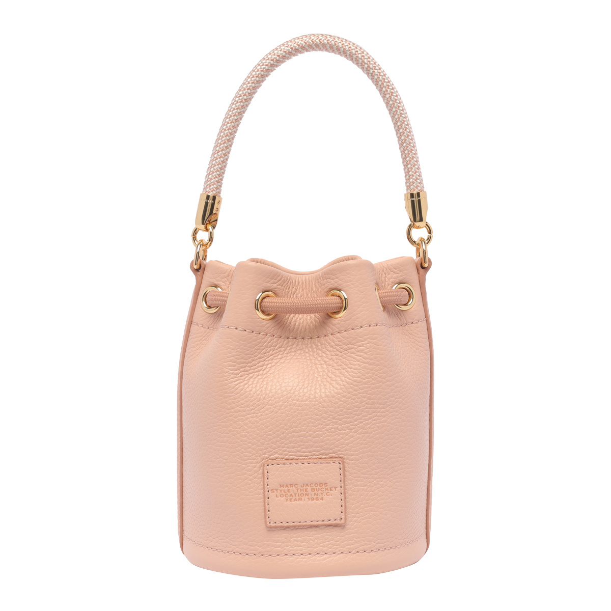 Marc Jacobs Small The Bucket Leather Bag In Nude