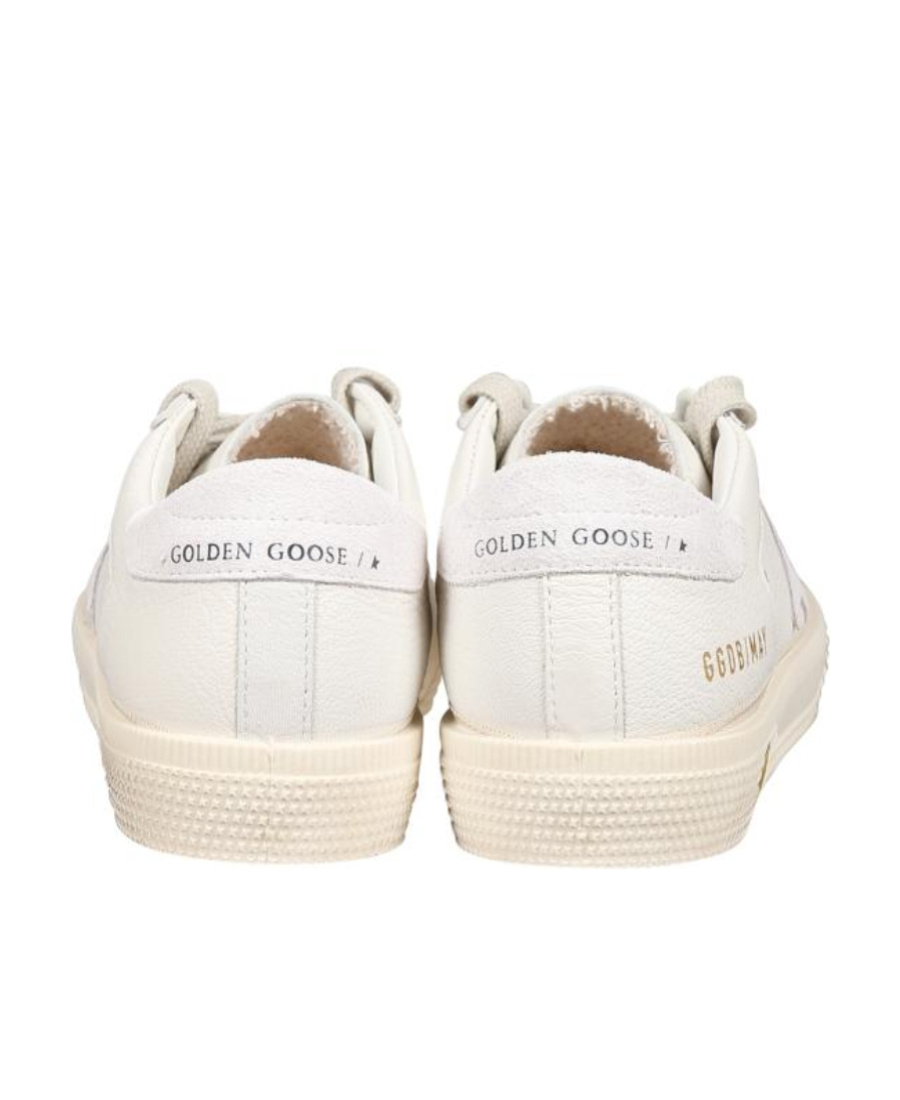 Golden Goose White May Sneakers For Girl With Iconic Star In White