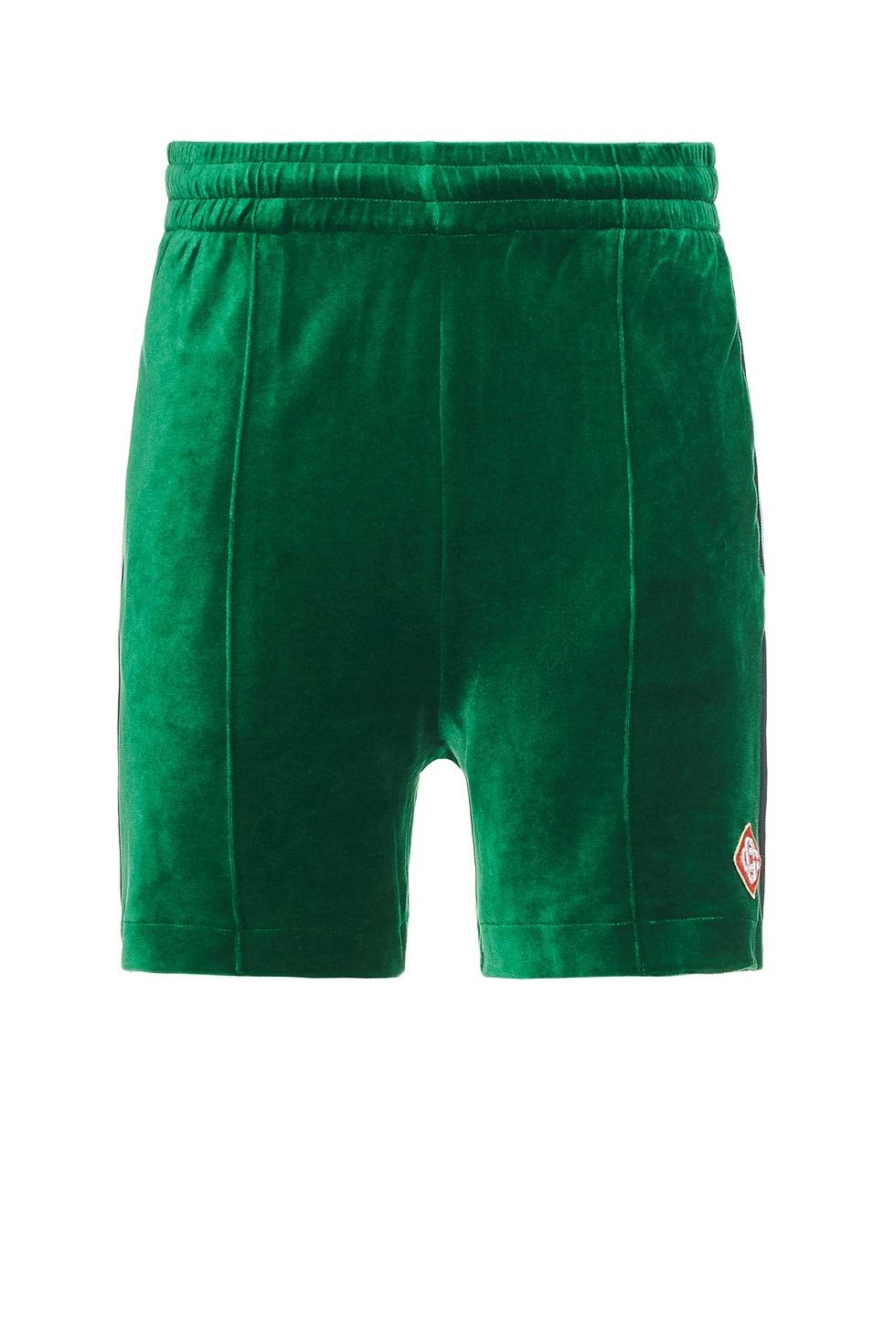 Casablanca Velour Laurel Shorts In Green
