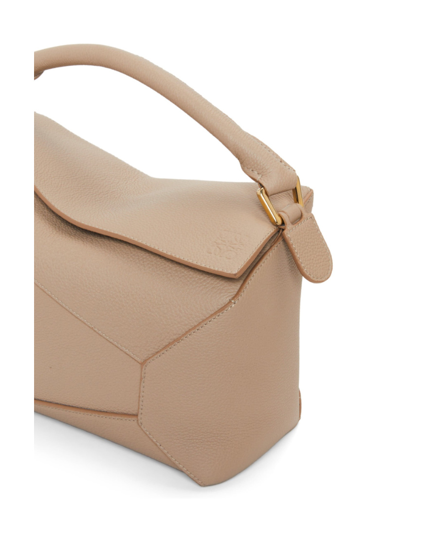 Loewe Puzzle Edge Small Leather Shoulder Bag In Brown